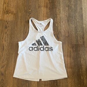 Adidas Primegreen White Tank with Black Logo